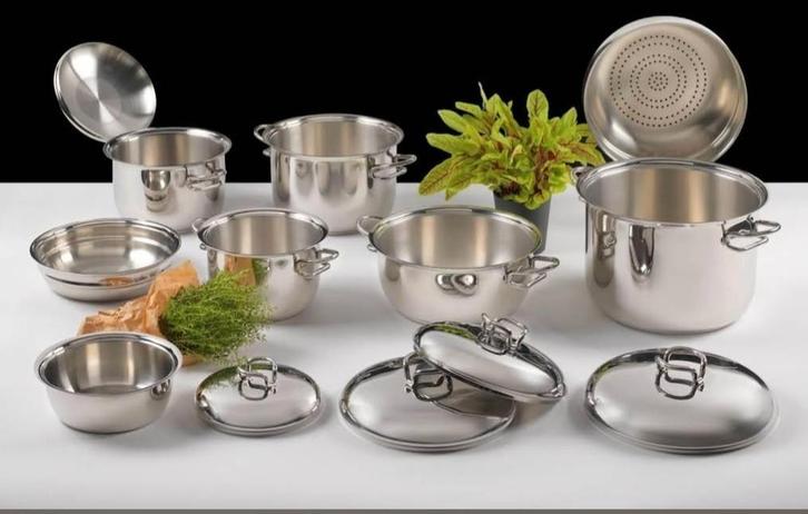 Batterie de cuisine vansthal Serafinozani 17 pcs, Maison & Meubles, Cuisine | Casseroles & Poêles, Neuf, Ensemble de casseroles