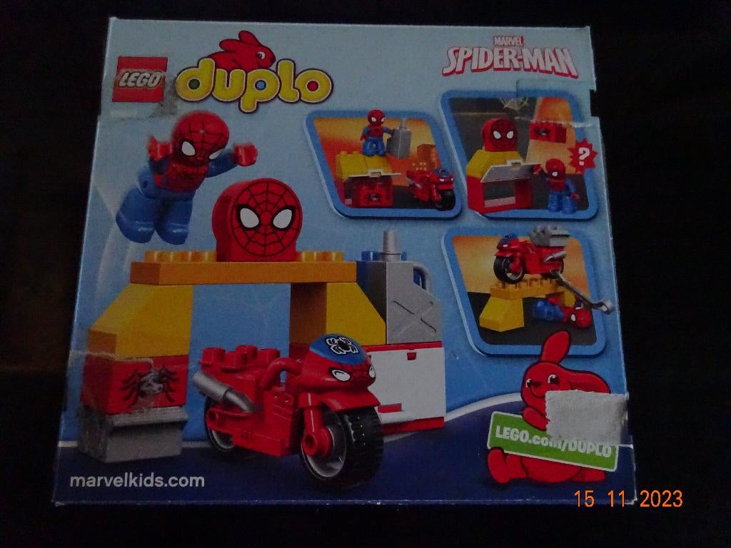Duplo 10607 Spider-Man webmotor werkplaats*VOLLEDIG*PRIMA, Ophalen of Verzenden, Complete set, Duplo