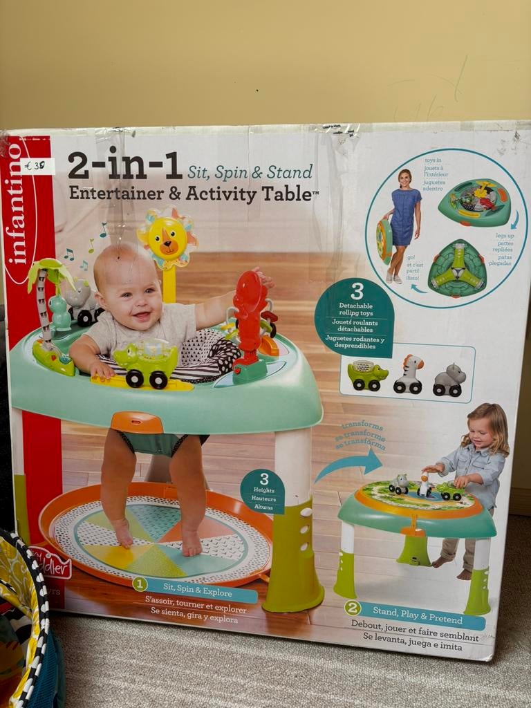 2-in-1 entertainer en activiteiten tafel baby, Enfants & Bébés, Jouets | Jouets de bain, Enlèvement, Comme neuf