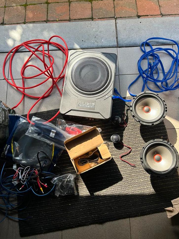 Audio volt speakers + subwoofer + tweaters + ringen + kabels, Auto diversen, Autospeakers, Nieuw, Ophalen