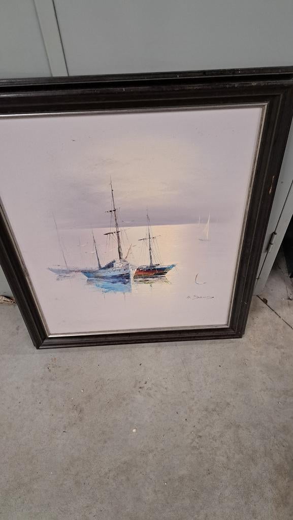 Schilderij boot, Collections, Marine, Enlèvement ou Envoi