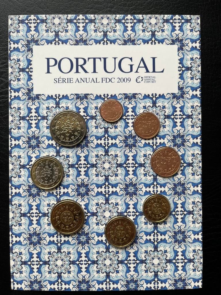Portugal FDC euro set 2009, Timbres & Monnaies, Monnaies | Europe | Monnaies euro, Enlèvement, Portugal, Autres valeurs, Série