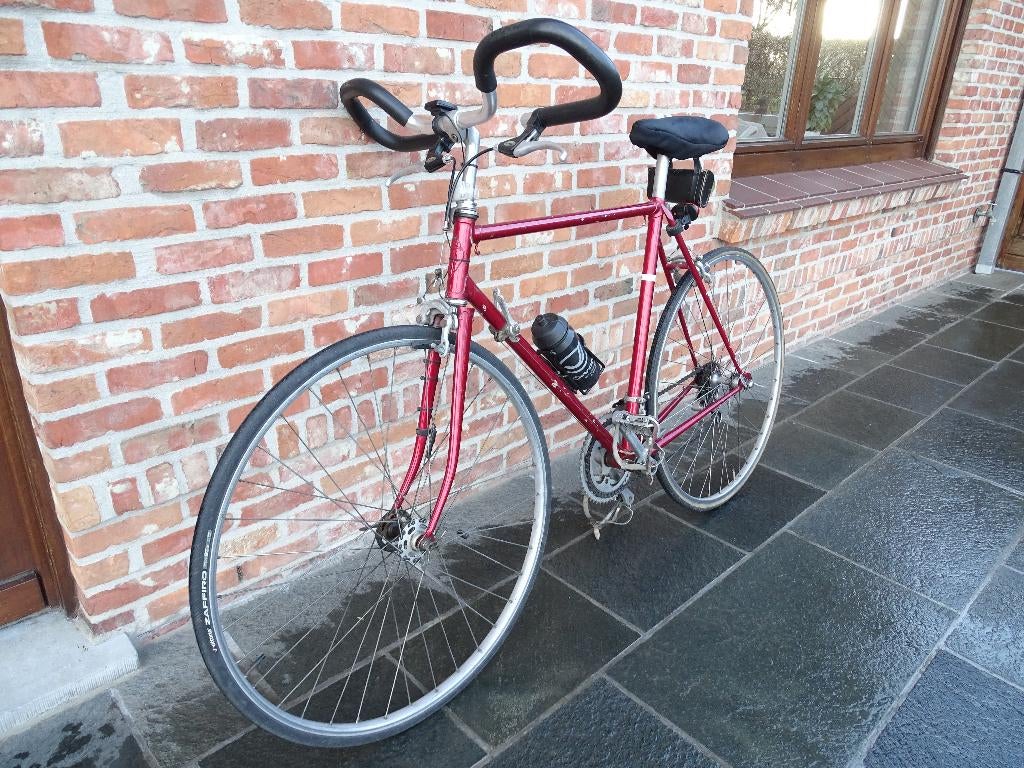 Vintage fiets 'Groene Leeuw' met vlinderstuur, Gebruikt, Velgrem, Versnellingen, 53 tot 57 cm