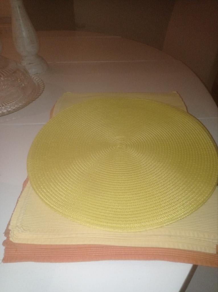 Oranje en gele onderleggers, Huis en Inrichting, Zitzakken, Ophalen of Verzenden, Oranje