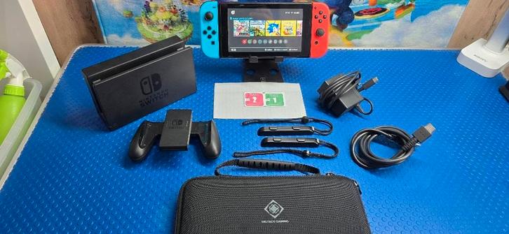 consoleswitch (v2) + 7 games + garantie/compleet, Games en Spelcomputers, Games | Nintendo Switch, Zo goed als nieuw, Ophalen of Verzenden