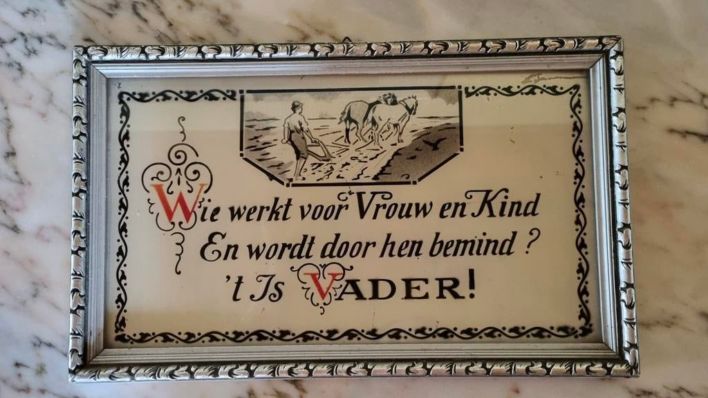 Tableau de texte avec un sort pour le père, Envoi, Utilisé