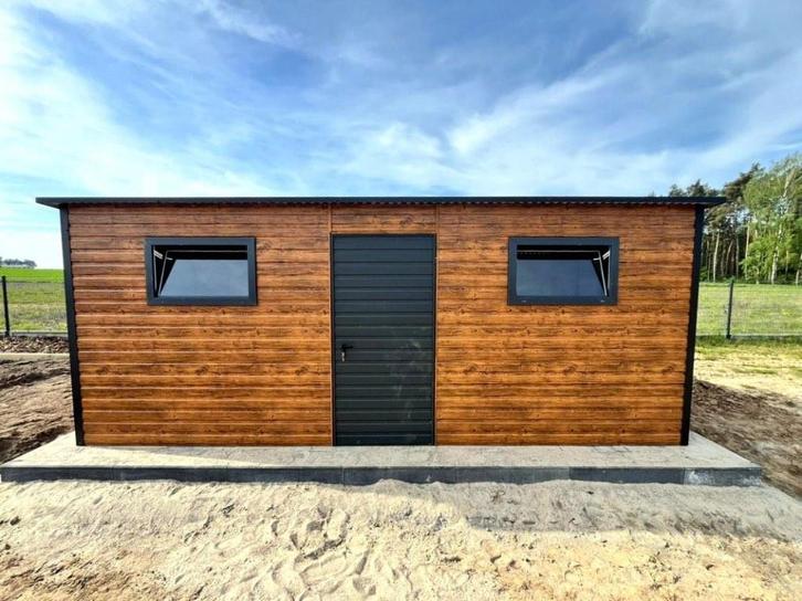 Garage/abri de jardin sur mesure — Design moderne, Jardin & Terrasse, Abris de jardin, Neuf, Abri de jardin, Métal, Enlèvement ou Envoi