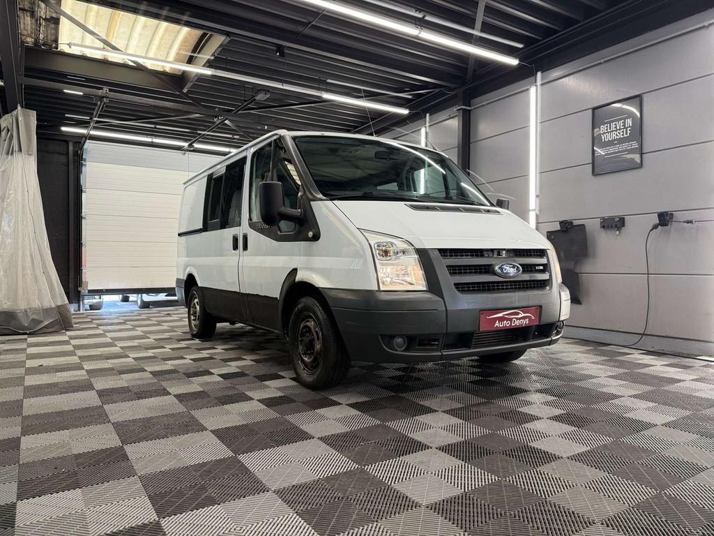 Ford Transit 2.2D | DUBBEL CABINE | 211.150 KM. | BJ. 2008, Auto's, Gebruikt, Zwart, 4 cilinders, Bedrijf
