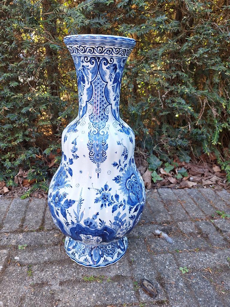 Vaas in delts blauw, Antiquités & Art, Curiosités & Brocante, Enlèvement