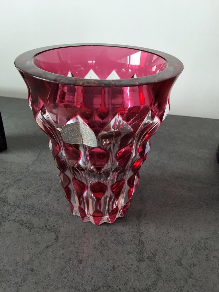 vase en cristal Val Saint Lambert, Antiquités & Art, Enlèvement ou Envoi