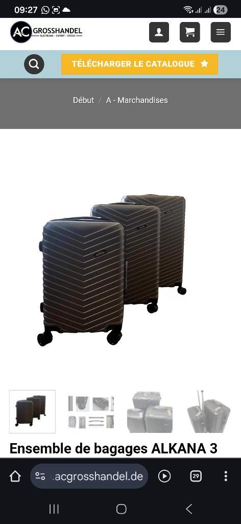 Lot 3 valises, Handtassen en Accessoires, Koffers, Nieuw, Ophalen