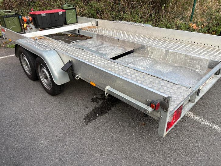 Platte aanhangwagen, Auto diversen, Aanhangers en Bagagewagens, Gebruikt, Ophalen