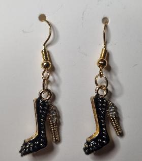 Oorbellen „Zwarte pumps”, Handtassen en Accessoires, Oorbellen, Hangers, Verzenden, Zwart, Nieuw