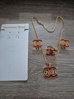Chanel sieraden, Verzenden, Nieuw, Rood, Met strass