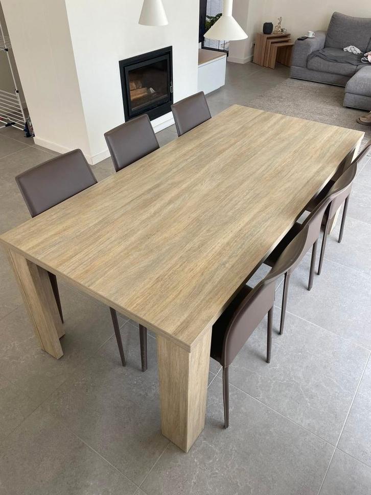Eetkamertafel met 8 stoelen te koop, Maison & Meubles, Tables | Tables mange-debout, Utilisé, Enlèvement
