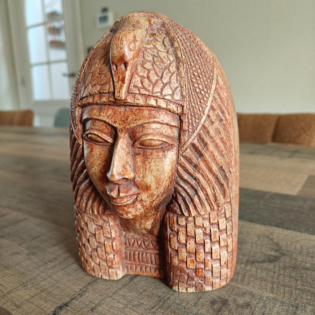 Egyptisch beeld farao (4kg), Antiek en Kunst, Ophalen, Steen of Keramiek, Beeld, Minder dan 20 cm