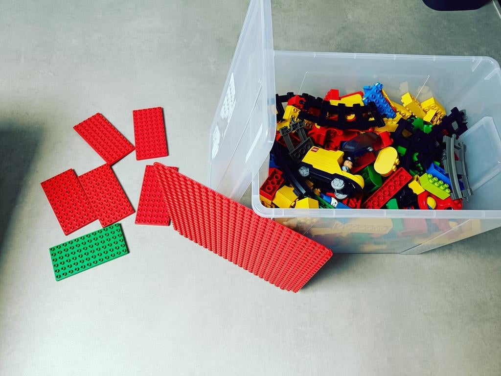 Duplo, blokken en trein, Ophalen