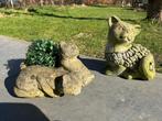Tuinbeelden poezen, Ophalen, Gebruikt, Beton, Dierenbeeld