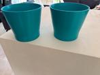 2 blauwe bloempotten, Tuin en Terras, Ophalen of Verzenden, Zo goed als nieuw