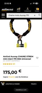 Chaine de moto/scooter auvray avec alarme de 170cm, Motos, Accessoires | Cadenas, Enlèvement