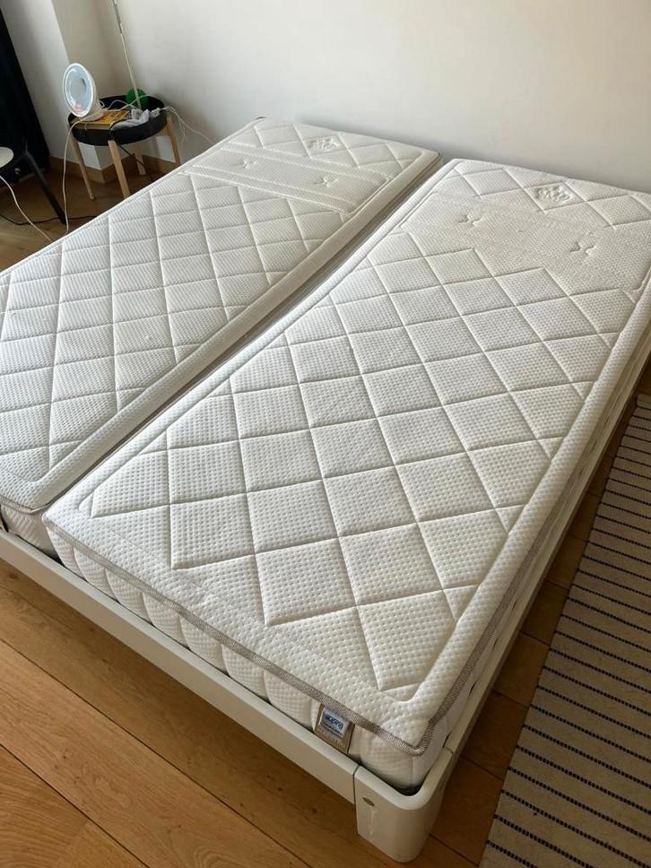 Auping 180x200 + 2 Auping Maestro matrassen elek verstelbaar, Huis en Inrichting, Slaapkamer | Bedden, Gebruikt, Tweepersoons