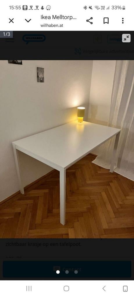 Ikea Melltorp tafel, Huis en Inrichting, Tafels | Eettafels, Ophalen, 100 tot 150 cm, 50 tot 100 cm, Zo goed als nieuw