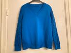 Blauwe trui met gehaakte mouwen - maat L, Kleding | Dames, Ophalen of Verzenden, Gedragen, Maat 42/44 (L), Blauw