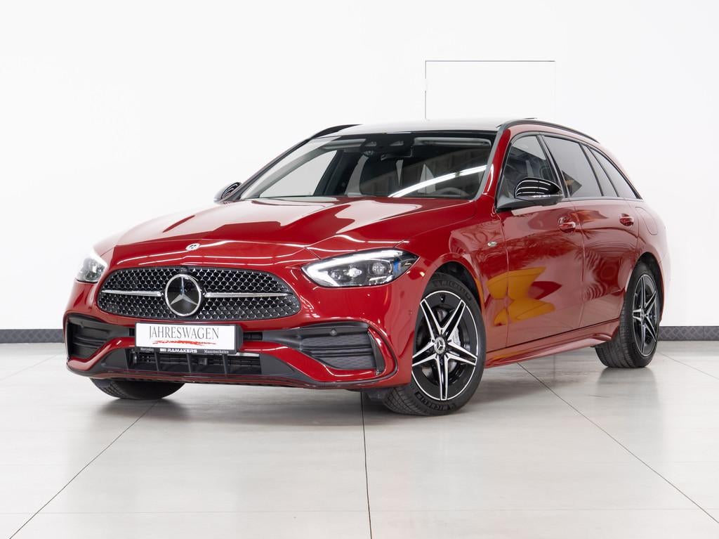 Mercedes-Benz C 300 e T AMG Night PANO Distronic+ Burmester, Auto's, Automaat, Achterwielaandrijving, Gebruikt, Zwart