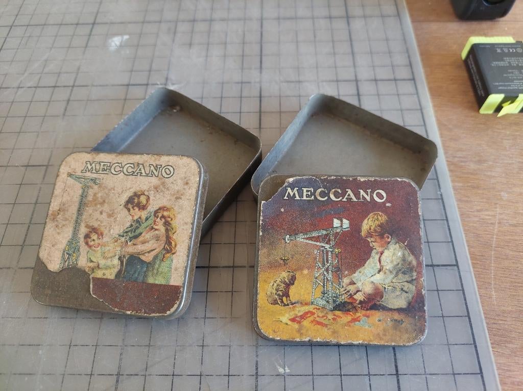 boîtes en étain meccano, Collections, Boîte en métal, Enlèvement ou Envoi, Utilisé, Autre