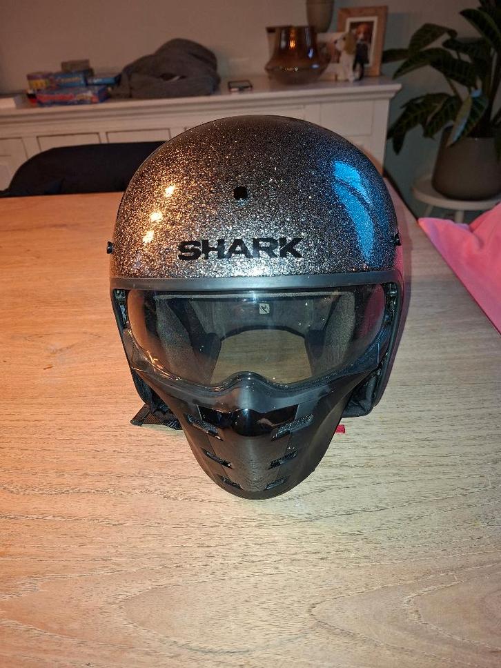 Shark s-drak carbon maat S, Motoren, Kleding | Motorhelmen, Dames, Heren, Kinderen, Jethelm, S, Shark, Tweedehands, Ophalen of Verzenden