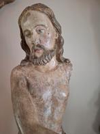 ***PRÀCHTIGE HOUTEN GEPOLYCHROMEERDE CHRISTUS***, Antiek en Kunst, Ophalen