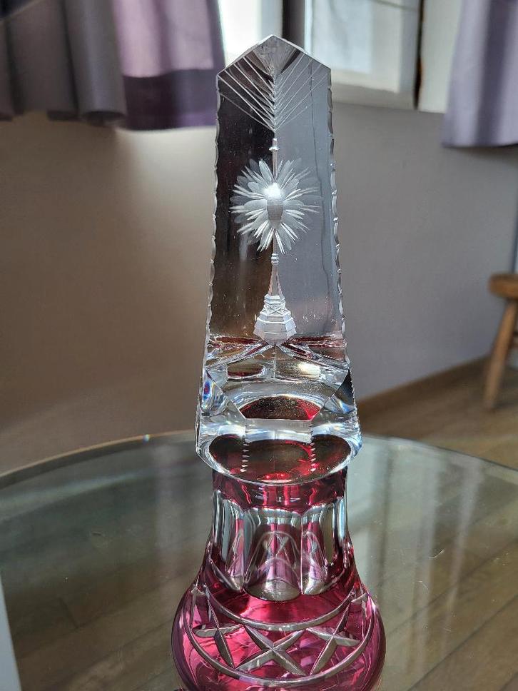 Val st. Lambert monstrans op rode voet, Antiek en Kunst, Antiek | Glaswerk en Kristal, Ophalen
