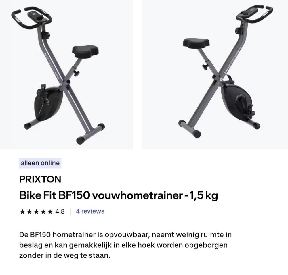 Opvouwbare hometrainer, nieuw,nooit gebruikt., Sport en Fitness, Fitnessapparatuur, Ophalen
