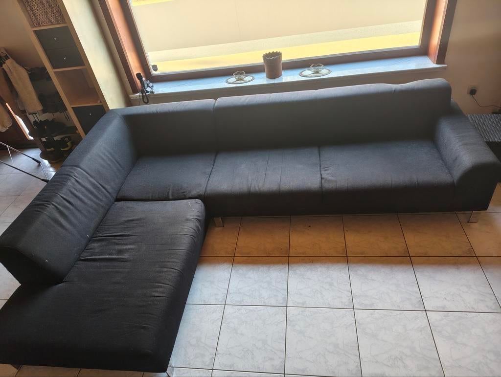 Zwarte hoekzetel te koop, Ophalen, Gebruikt