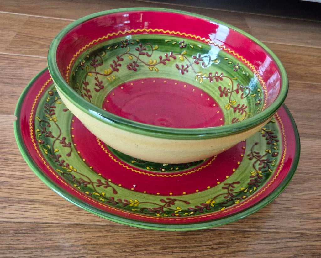 Assiette et saladier en céramique, Antiquités & Art, Enlèvement