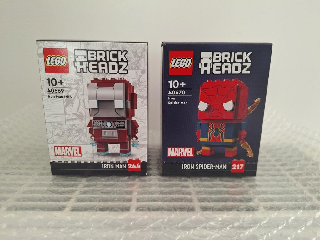 LEGO BrickHeadz Duo Iron Man MK5+40670 Iron Spider-Man Mint, Kinderen en Baby's, Ophalen of Verzenden, Lego, BrickHeadz