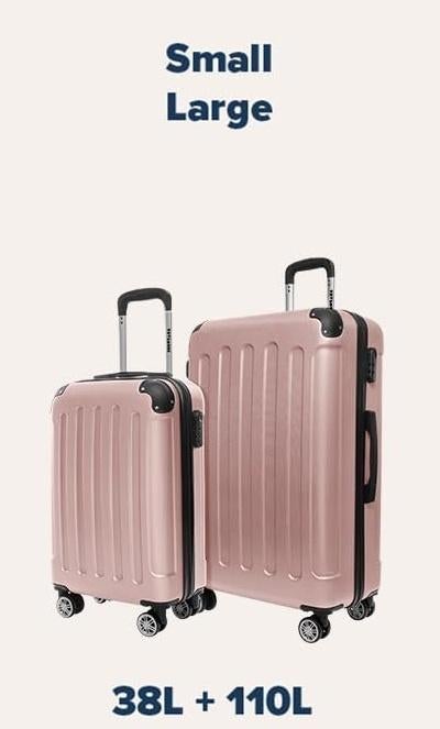 2 Delige Reiskofferset Topstaat – Spotprijs  !!, Handtassen en Accessoires, Koffers, Zo goed als nieuw, Hard kunststof, Slot, Uitschuifbare handgreep