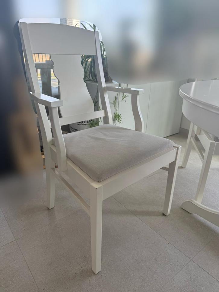 IKEA Ingatorp stoelen set van 4, Maison & Meubles, Chaises, Utilisé, Quatre, Bois, Blanc, Enlèvement