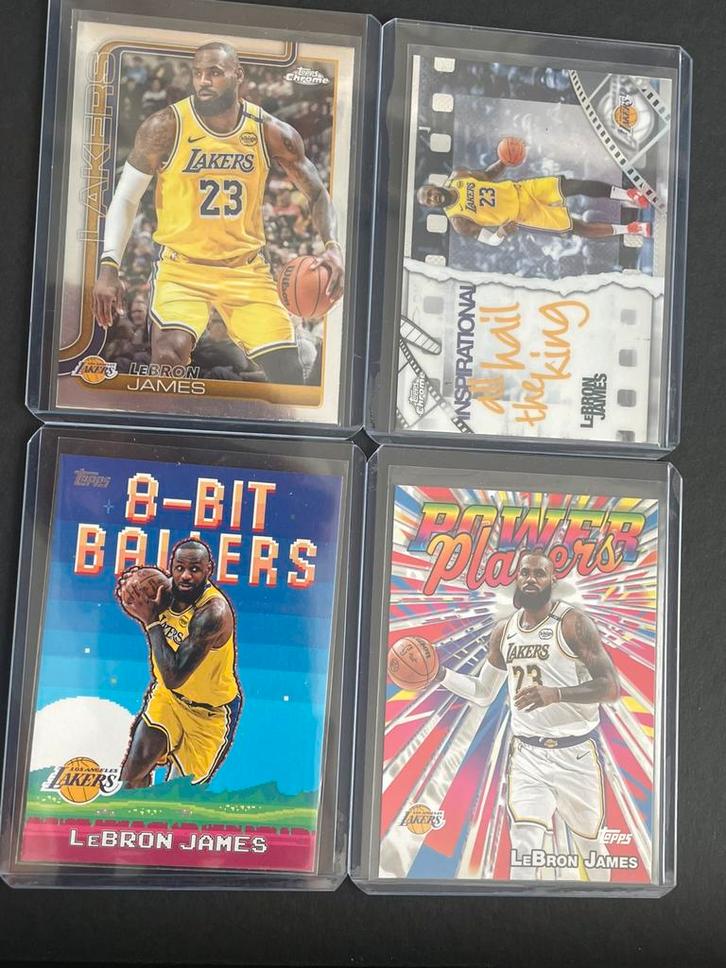 Lot 4x Lebron James Topps Chrome, Hobby en Vrije tijd, Stickers en Plaatjes, Nieuw, Meerdere plaatjes, Ophalen of Verzenden