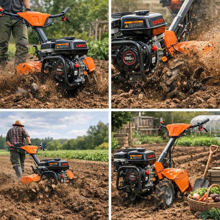 kibani grondfrees 6pk "te huur", Doe-het-zelf en Bouw, Gereedschap | Freesmachines, Zo goed als nieuw, Benzine, Tuinfrees, Ophalen