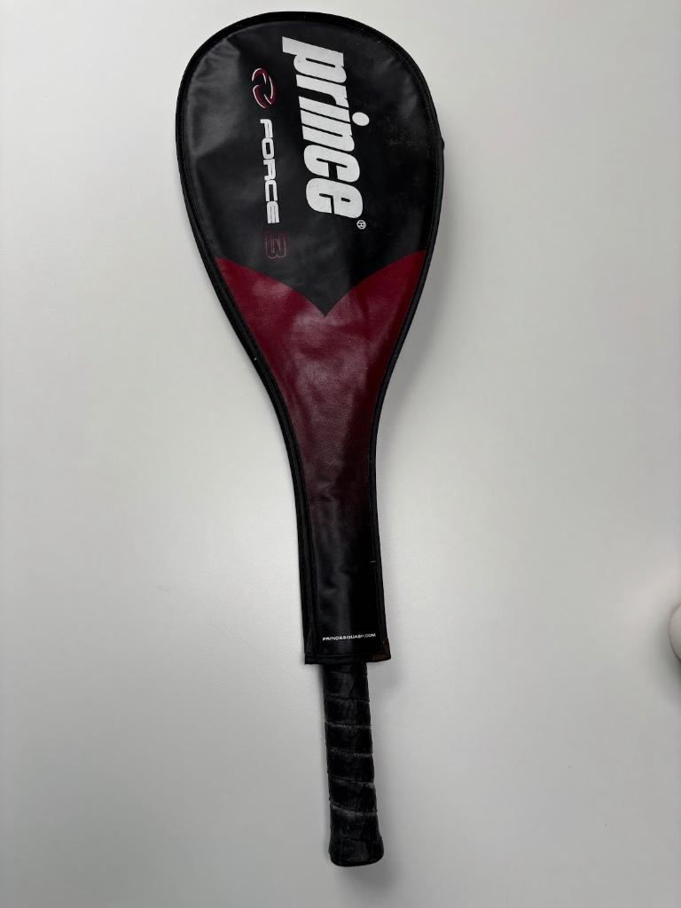 Squashracket Price Force (met hoes), Sport en Fitness, Ophalen of Verzenden, Gebruikt, Racket, Met hoes