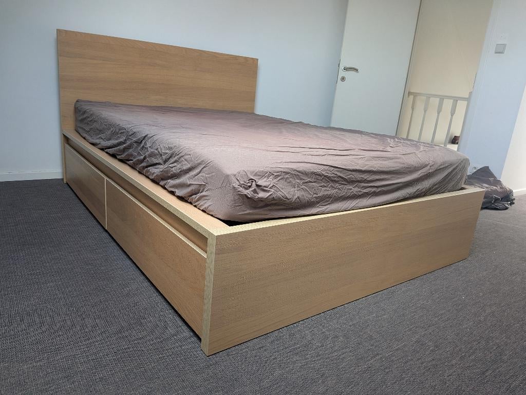 IKEA MALM, Hout Ikea, Queen size, Brun, Enlèvement