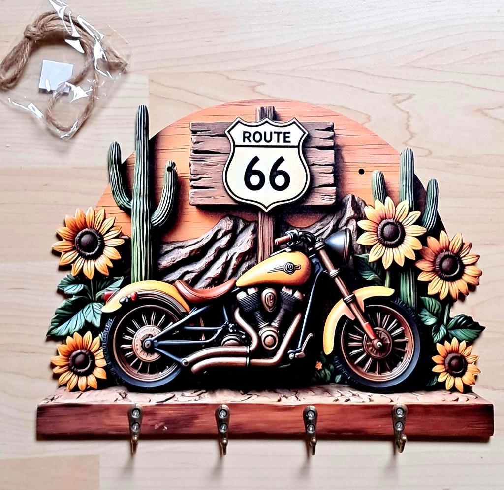 Route 66  / chopper sleutelhanger, Ophalen of Verzenden, Nieuw, Transport