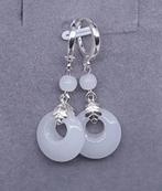 Oorbellen met witte jade, Overige materialen, Hangers, Verzenden, Wit