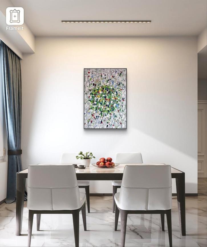 Feelings  among  the  flowers, Antiek en Kunst, Kunst | Schilderijen | Abstract, Ophalen
