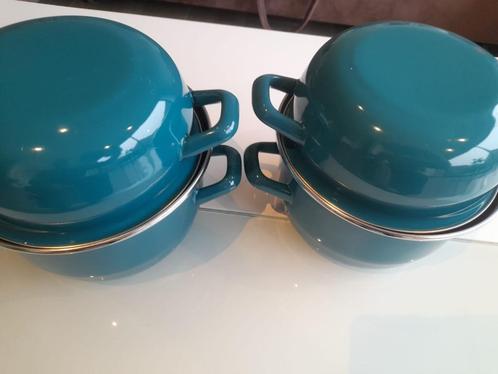 Mosselpotten 2 stuks  Cody&trendy mosselpan, Huis en Inrichting, Keuken | Potten en Pannen, Nieuw, Overige typen, Aluminium, Inductieplaat