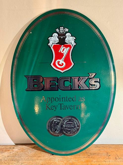Plaque Beck’s Appointed as Key Tavern, Verzamelen, Merken en Reclamevoorwerpen, Gebruikt, Ophalen of Verzenden