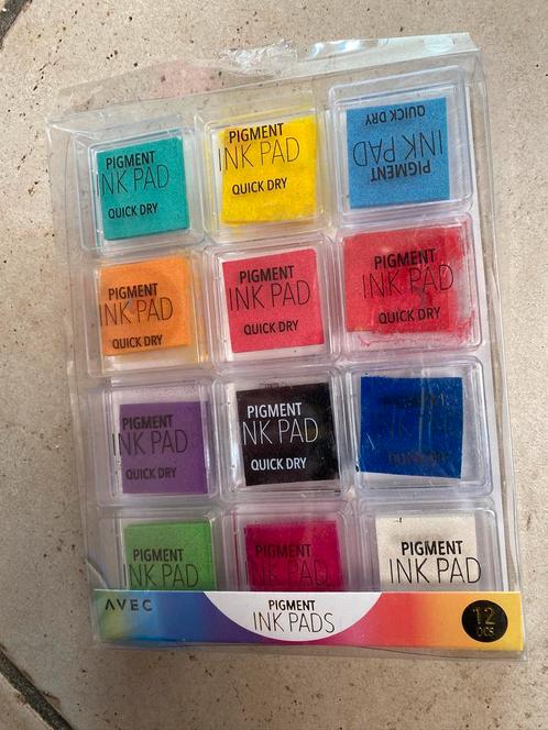 Inktkussentjes, sommigen gebruikt - €2 voor alles samen, Hobby en Vrije tijd, Knutselen, Gebruikt, Ophalen
