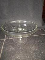 glazen taartschaal op voet, Ophalen, Schaal, Rond, Glas