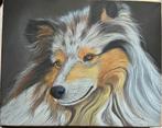 Schilderij Gary Wakeham - Collie Dog, Ophalen of Verzenden, Zo goed als nieuw, Schilderij, Minder dan 50 cm